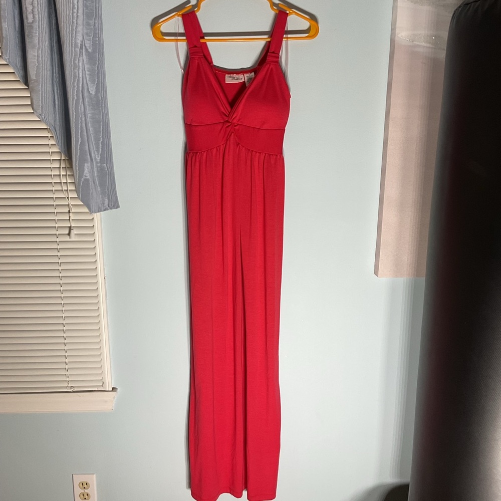 Allison Brittney Vibrant Red Maxi Dress